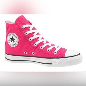 Hot pink Converse High Tops Size 8 women’s